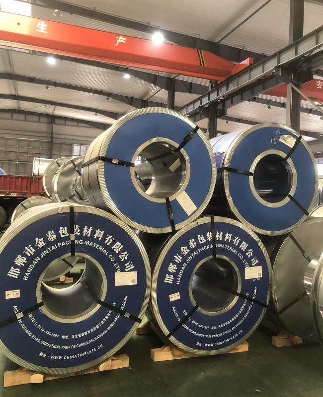 ETP Tinplate / Coil DR8 DR9 กระดาษเหล็กเคลือบหมึกสําหรับการใช้ในอาหารที่มีเคลือบภายใน