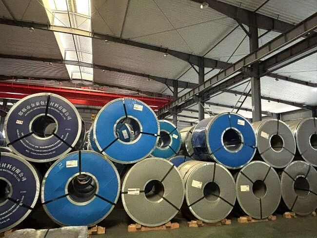 แผ่นและคอยล์แผ่นเคลือบด้วยไฟฟ้าด้วยไฟฟ้า (SPTE/TFS) ที่พิมพ์เกรดอาหารสำหรับบรรจุภัณฑ์กระป๋องระดับพรีเมียม