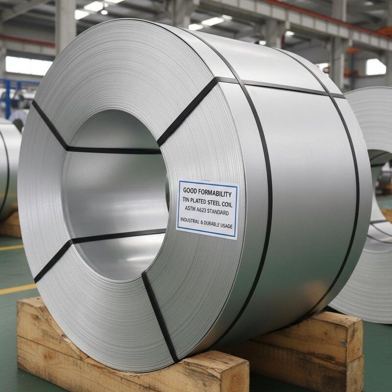 เหล็กแผ่นรีดเย็นเคลือบดีบุกขึ้นรูปง่าย ตรงตามมาตรฐาน ASTM A623 เหมาะสำหรับการใช้งานในอุตสาหกรรมและการใช้งานที่ทนทาน