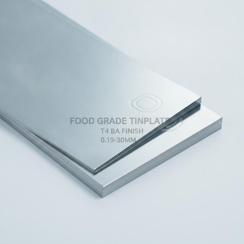 อาหารเกรด Electrolytic Tinplate Sheet T4 ความร้อน BA จบสําหรับการเปิดง่าย สามารถจบ Stamping 0.19mm-0.30mm
